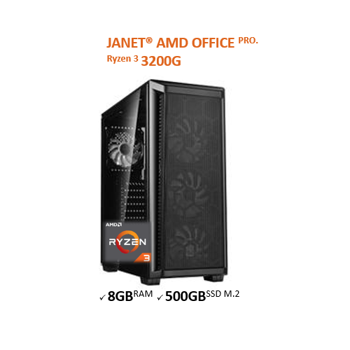 JANET®  AMD OFFICE  PRO Ryzen 3200G